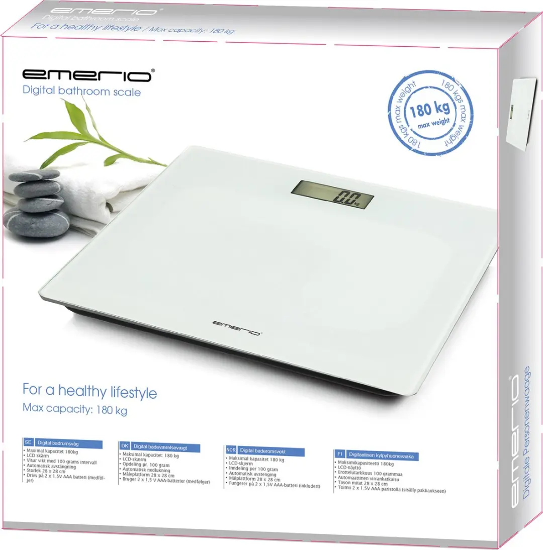 Emerio BR-211824.2 Digitaal Weegschaal - Zilver