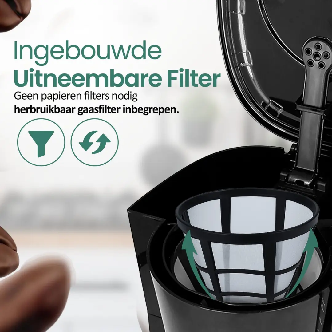 Emerio CME-125050 Koffiezetapparaat - 1L - 12 Kopjes - Zwart