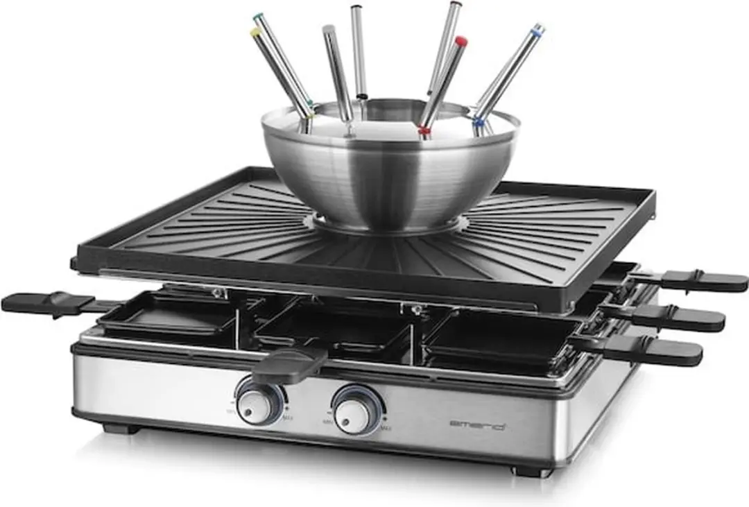 Emerio RG-128187 Raclettegrill 2200W - 8 Personen - Zwart