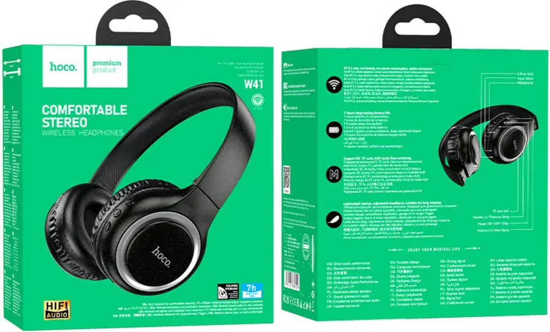 Hoco W41B On-Ear Koptelefoon - Zwart