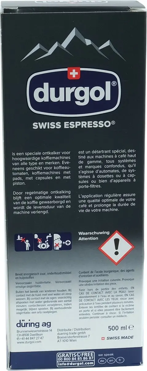 Durgol Koffiemachineontkalker 500ml - o.a. Nespresso/Senseo