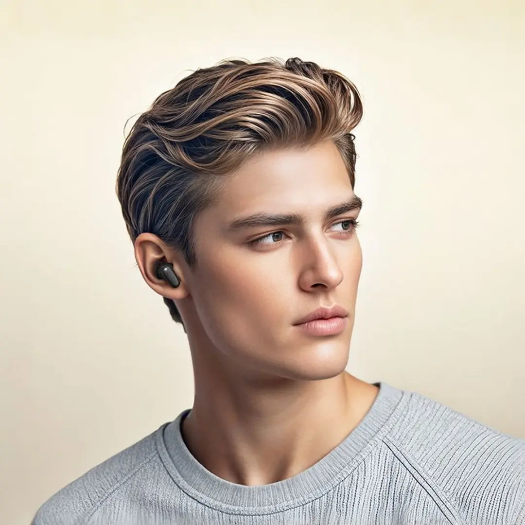 Hoco EW203B Draadloze Oordopjes - 7 Uur - Zwart