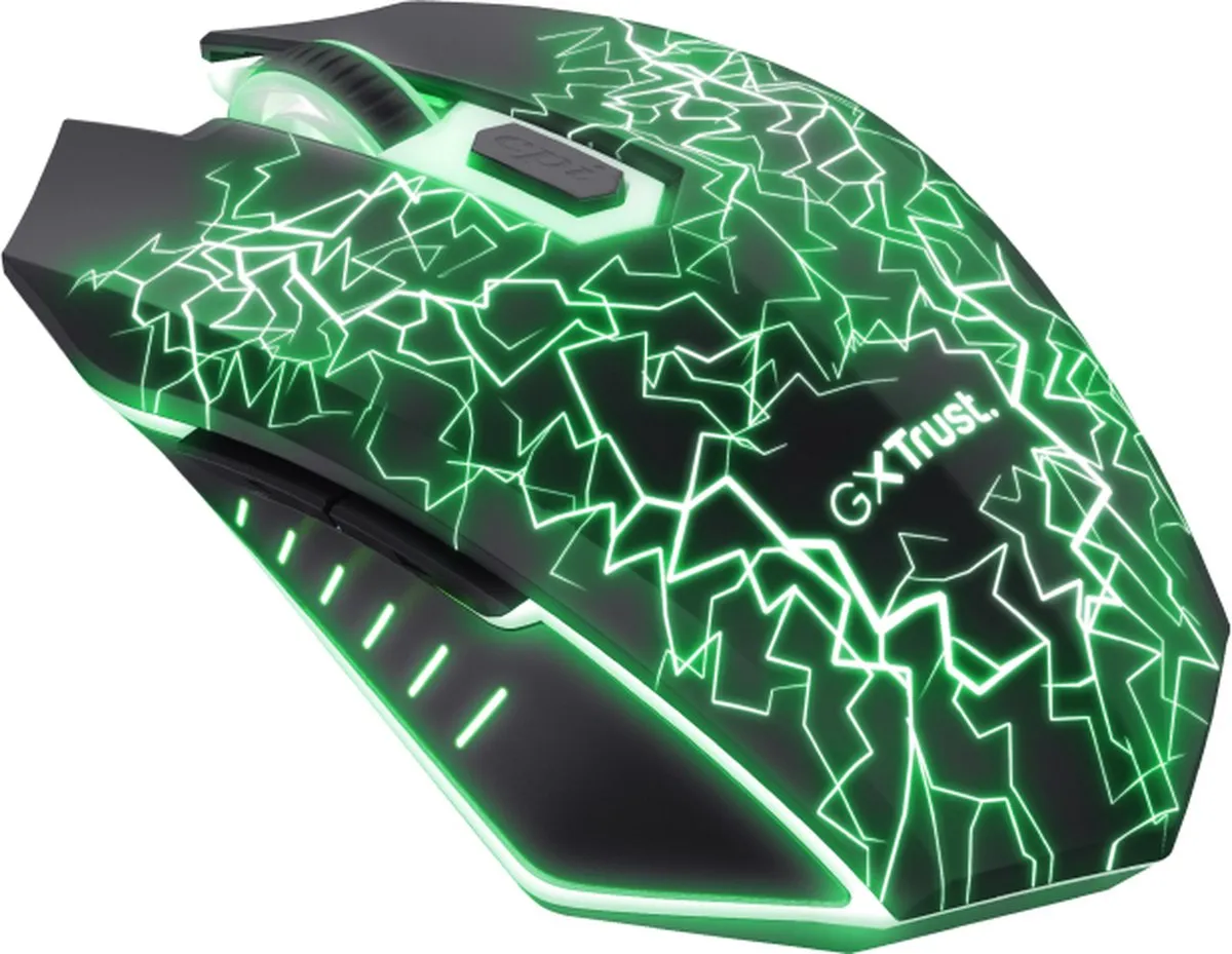 Trust 24750 Draadloze Gaming Muis - 2000 DPI - Zwart