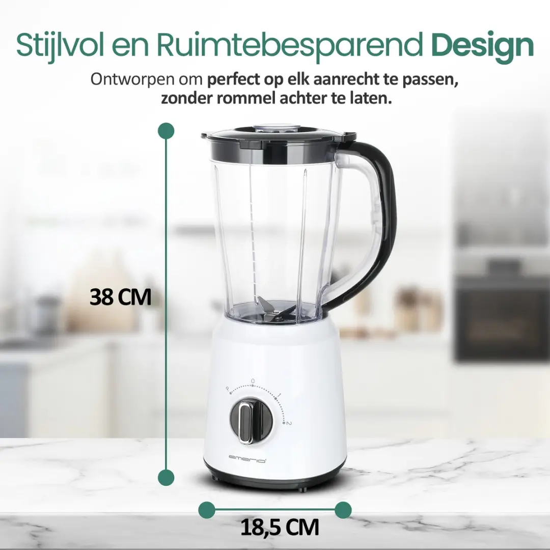 Emerio Blender BL-124816.7 1.5L - 500W - Wit
