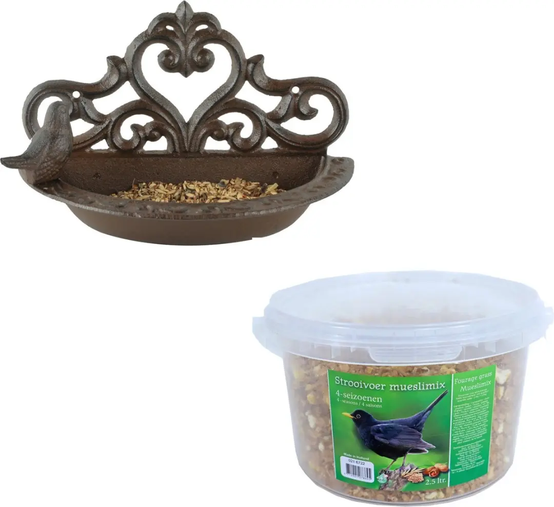 Esschert Design Vogelvoederhuisje Gietijzer 24cm