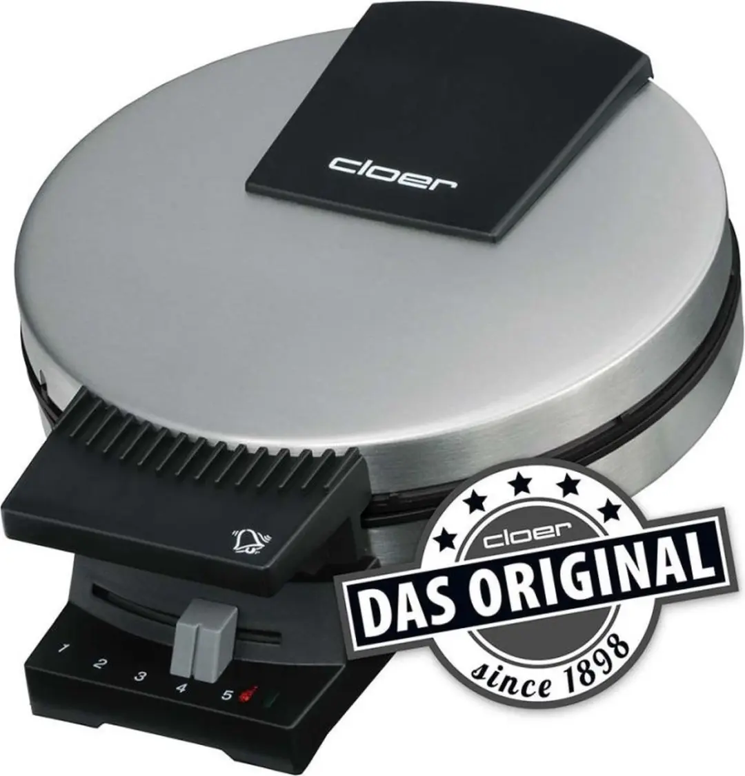 Cloer Wafelijzer 189 930W - 2 Platen - Zwart