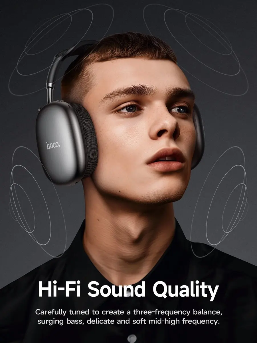 Hoco W55 Draadloze Over-Ear Hoofdtelefoon - Bluetooth 5.3