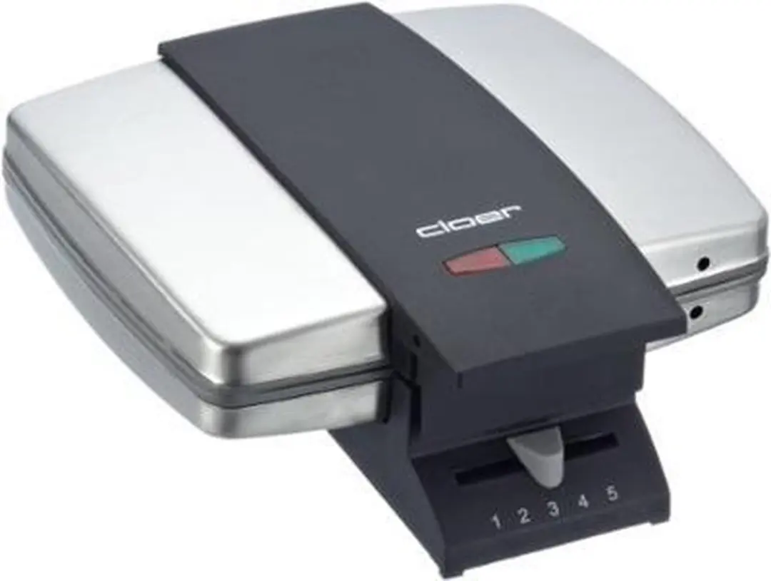 Cloer Brussels Wafelijzer 1445 930W - 2 Platen - RVS