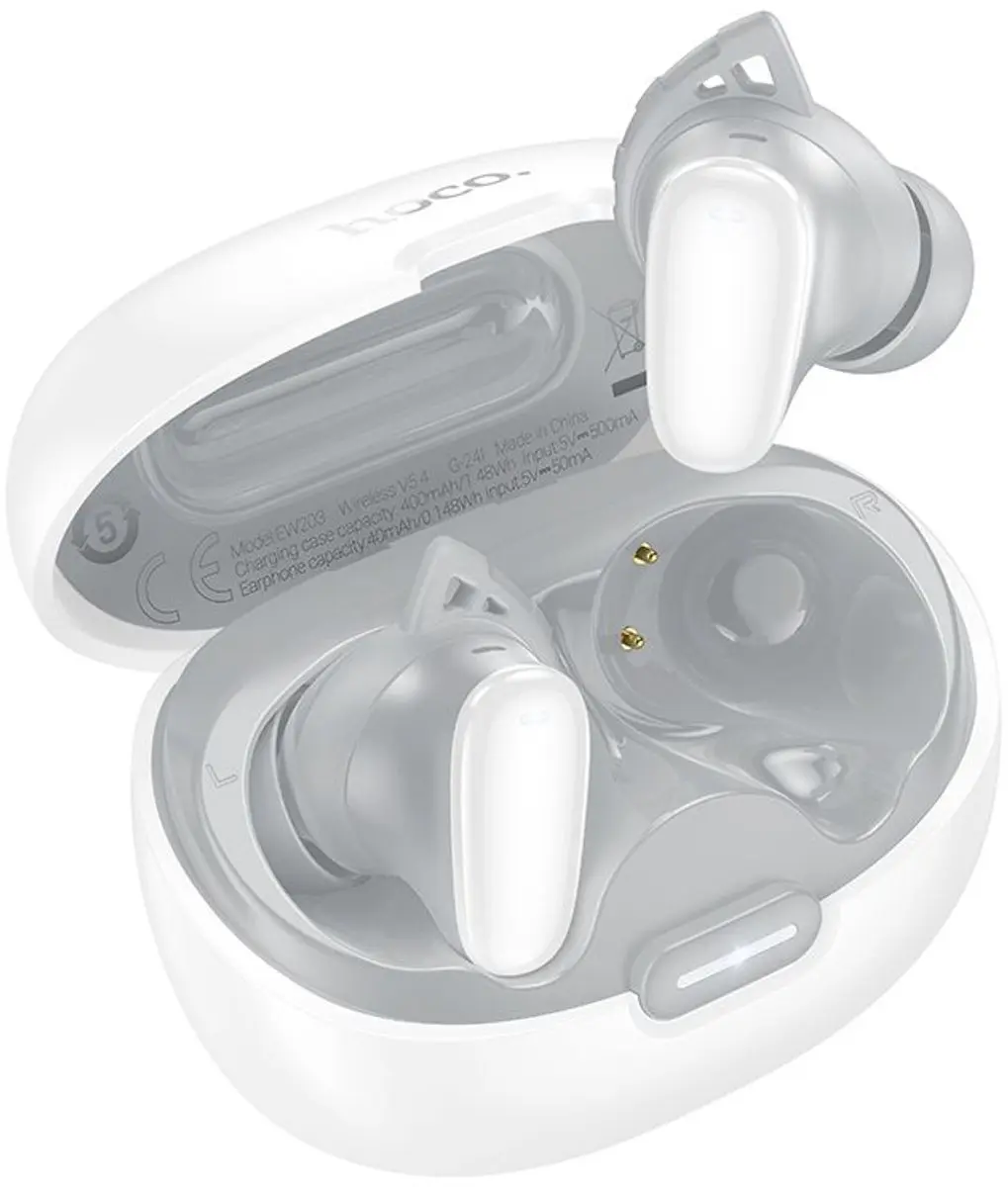Hoco EW203W Draadloze Oordopjes - Bluetooth 5.4 - 7 Uur - Wit