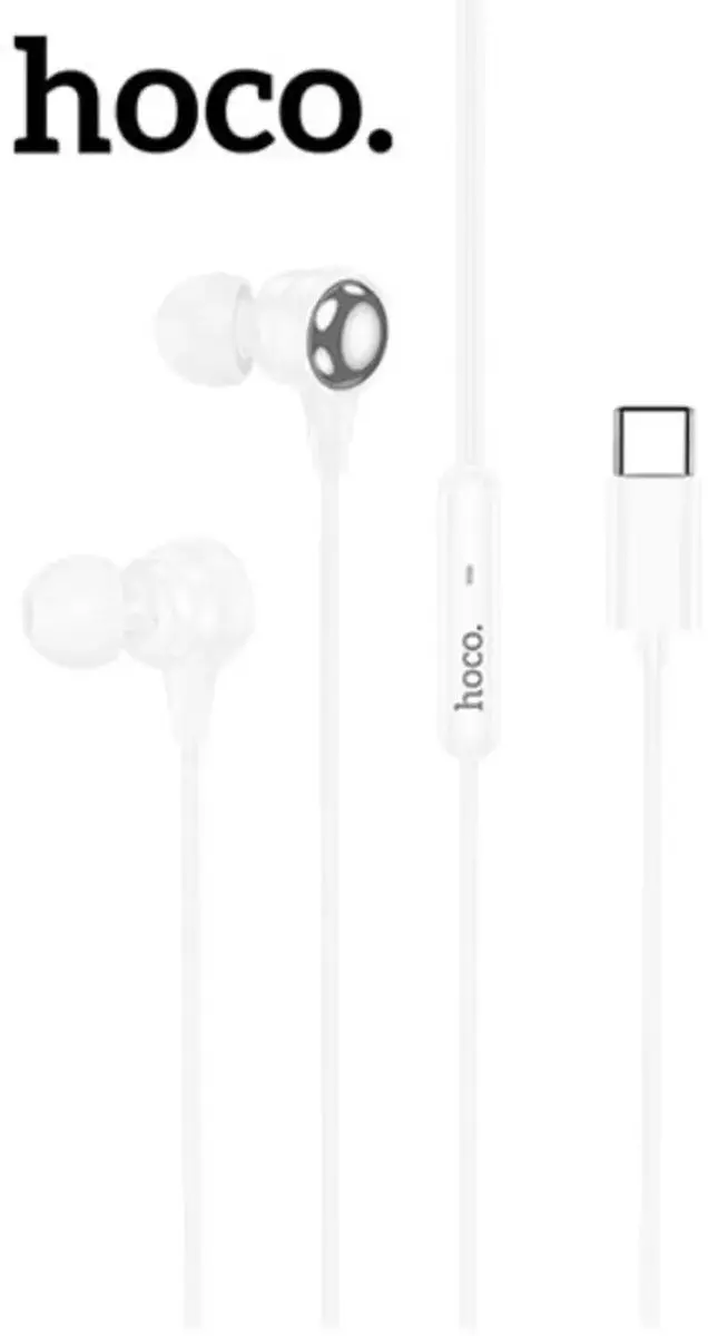 Hoco M116 Bedrade Oordopjes USB-C - Wit