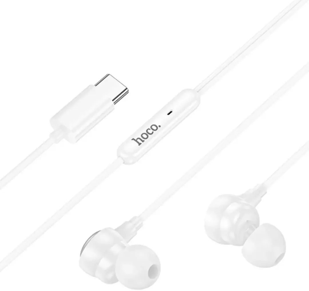 Hoco M116 Bedrade Oordopjes USB-C - Wit