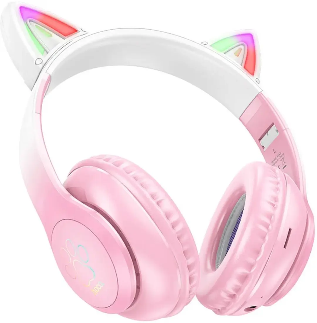 Hoco W42 Draadloze Kinderkoptelefoon - Roze - Max 85 dB
