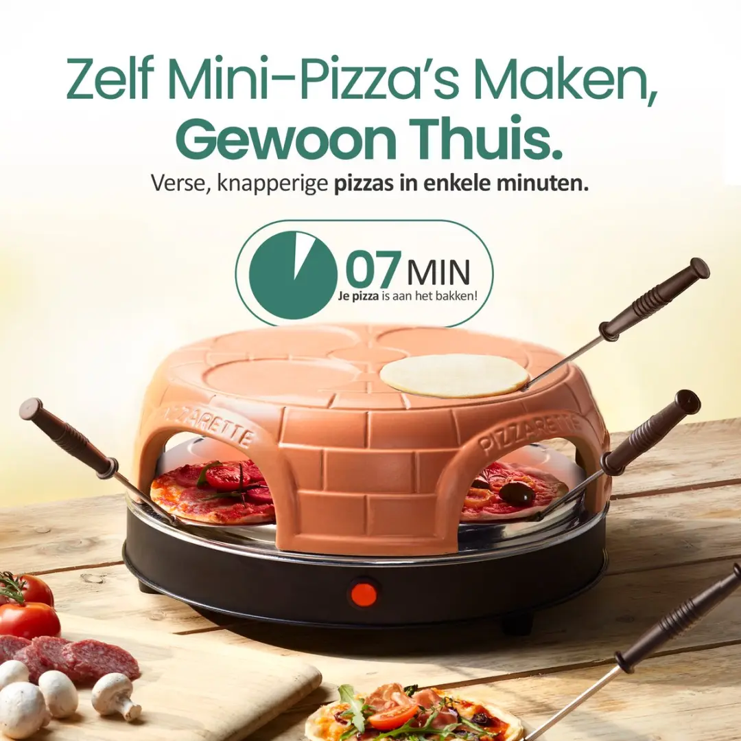 Emerio Pizzarette Origineel PO-115847.1 - 1000W - 4 Persoons