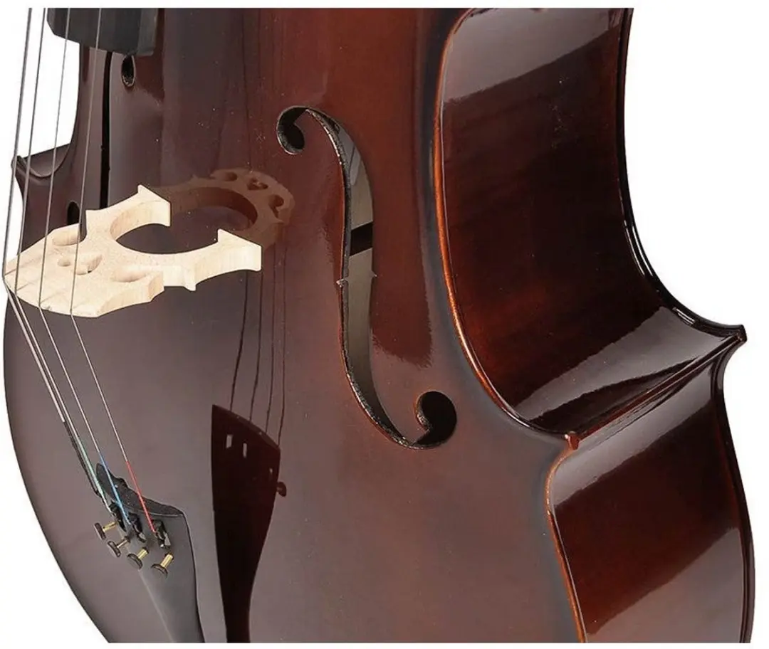 Leonardo LC-2044 Cello Set 4/4 - Massief Ebbenhout - Inclusief Tas & Strijkstok