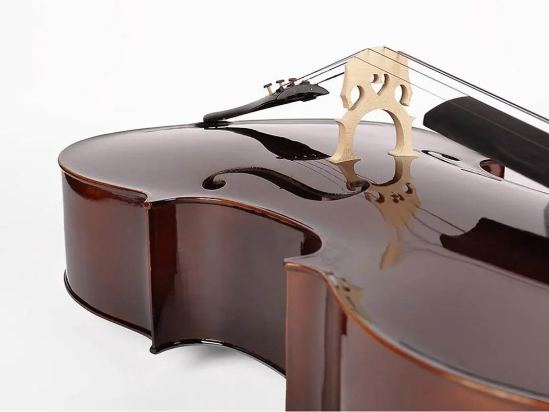 Leonardo LC-2044 Cello Set 4/4 - Massief Ebbenhout - Inclusief Tas & Strijkstok