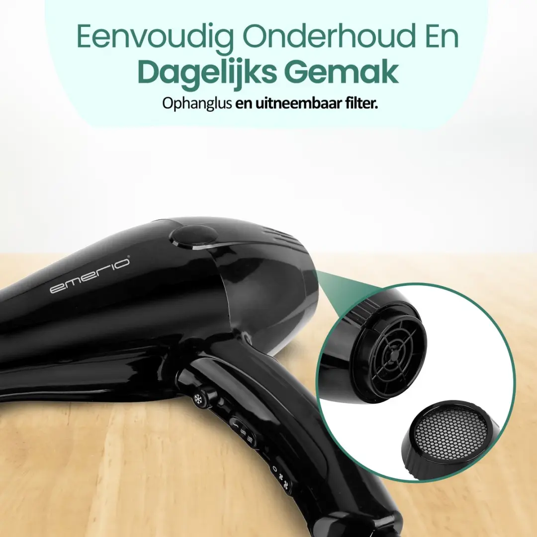 Emerio HD-122192 Haardroger 2200W - Zwart