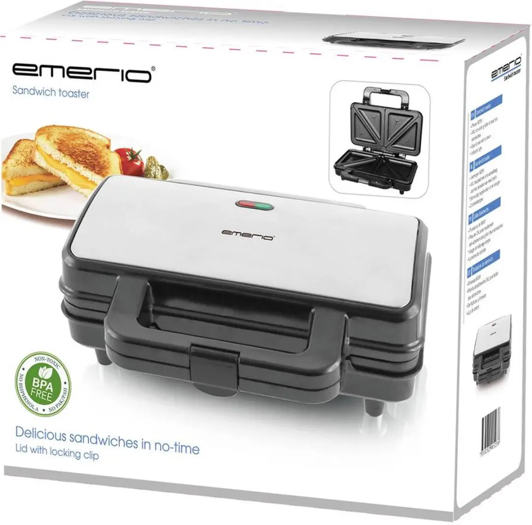 Emerio ST-125833 Tostiapparaat 900W - 4 Sandwiches - Zwart