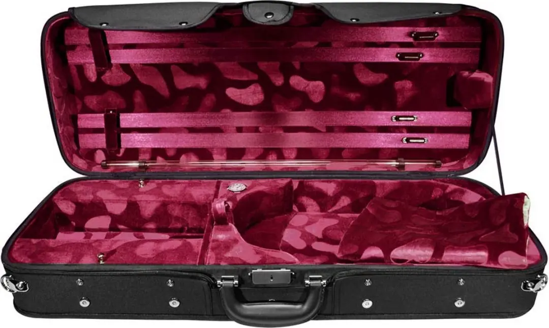 Leonardo VAC-47-BR Pro Series Altvioolkoffer - Zwart/Rood
