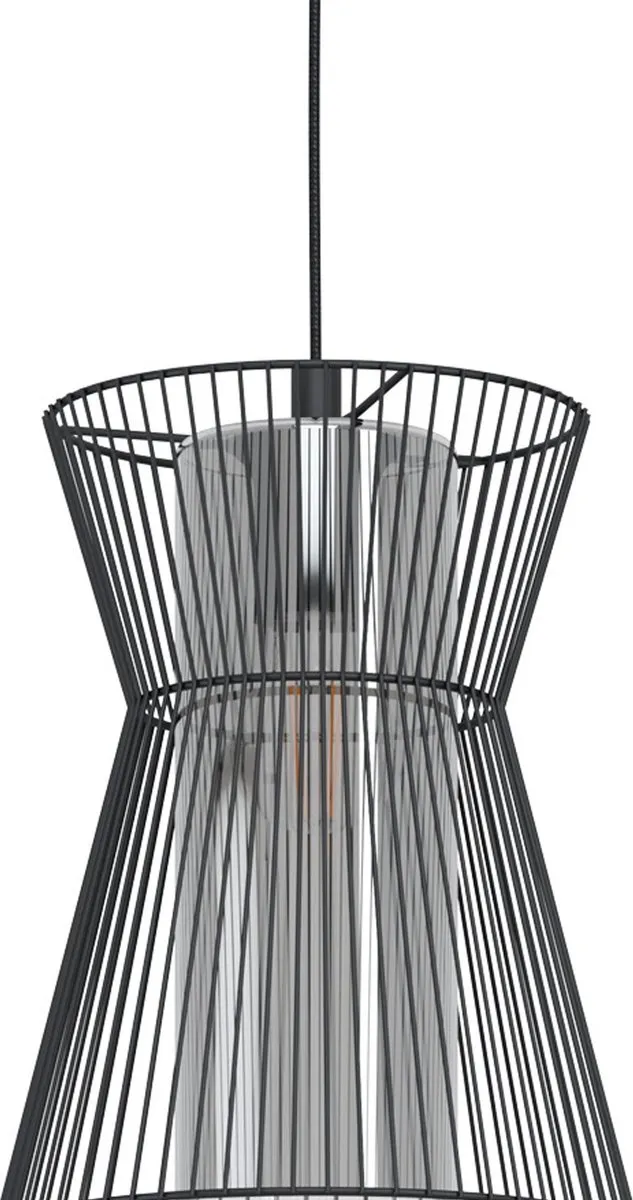 Eglo Maseta Hanglamp E27 - 3 Lichtpunten - Ø22,5cm - Zwart