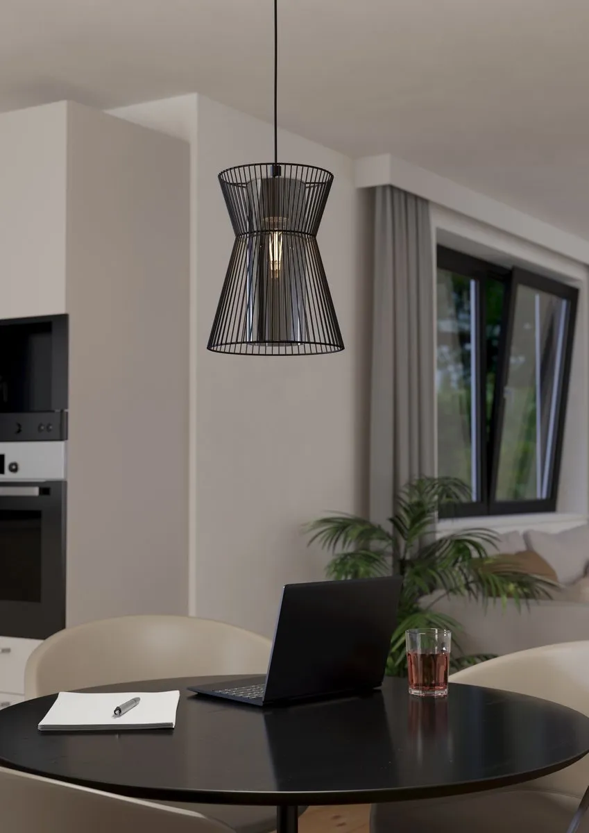 Eglo Maseta Hanglamp E27 - 3 Lichtpunten - Ø22,5cm - Zwart - afbeelding 6 van 6