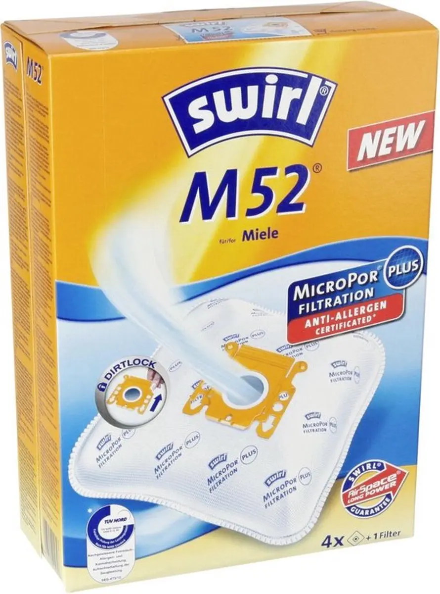Swirl M 52 MicroPor Stofzuigerzakken - 5 Stuks
