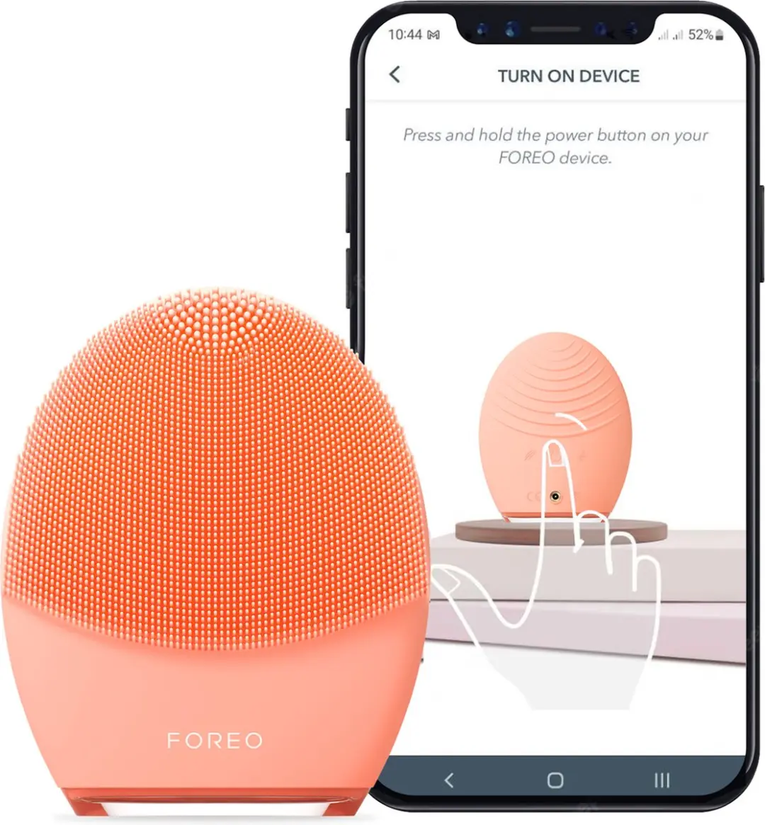 FOREO LUNA 4 Gezichtsreiniger & Massageapparaat - 16 Snelheden - Peach