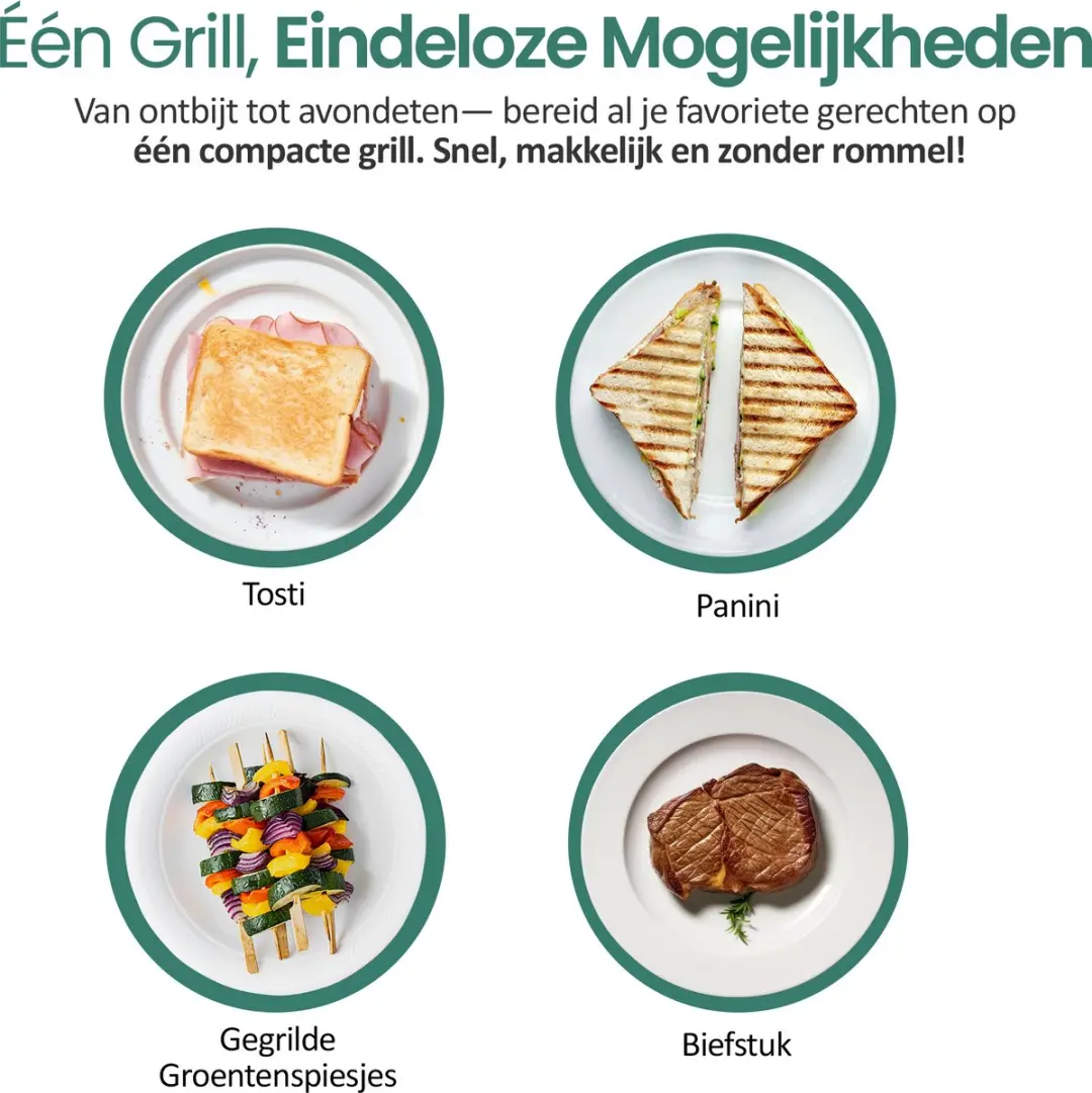 Emerio CG-130861 Contactgrill - 750W - 23x14,5cm - Zwart/RVS