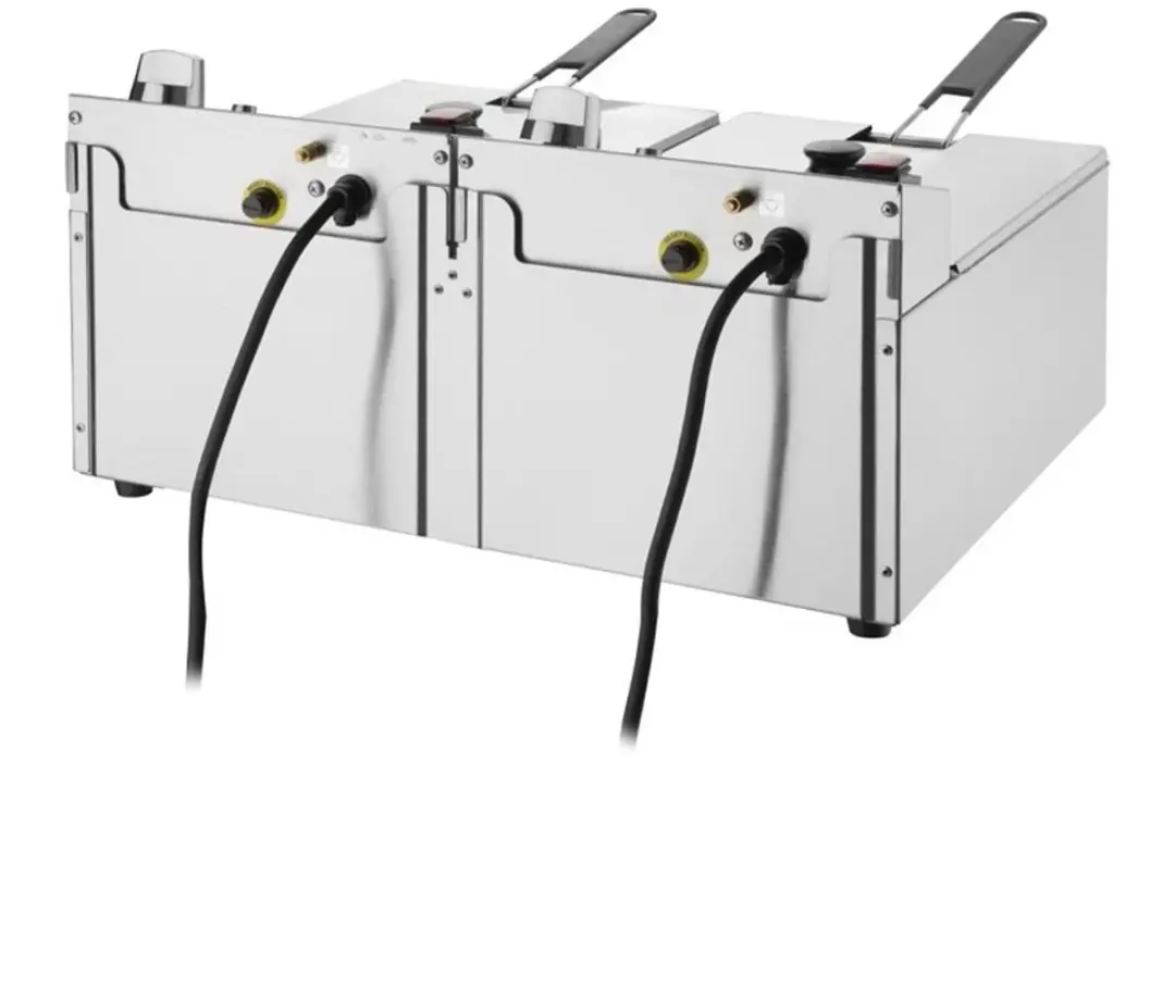 Buffalo Dubbele Friteuse 2x5L CU618 - 5600W - Zilver