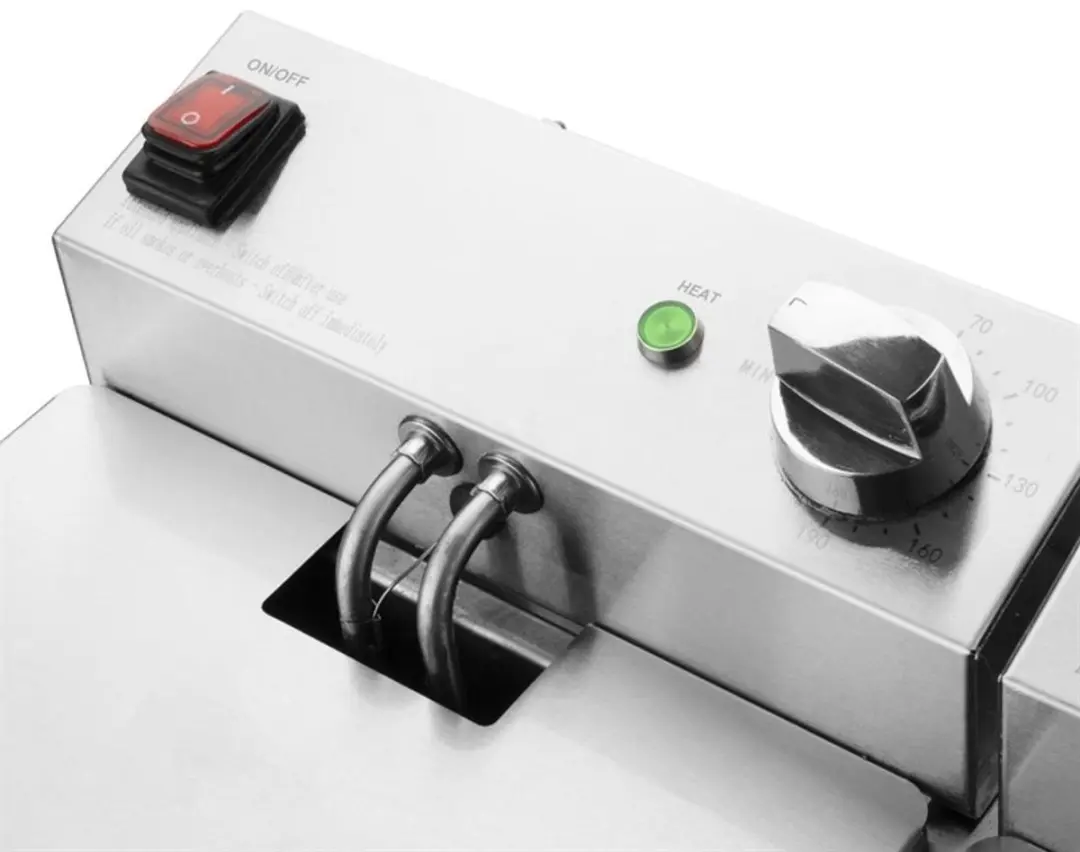 Buffalo Dubbele Friteuse 2x5L CU618 - 5600W - Zilver