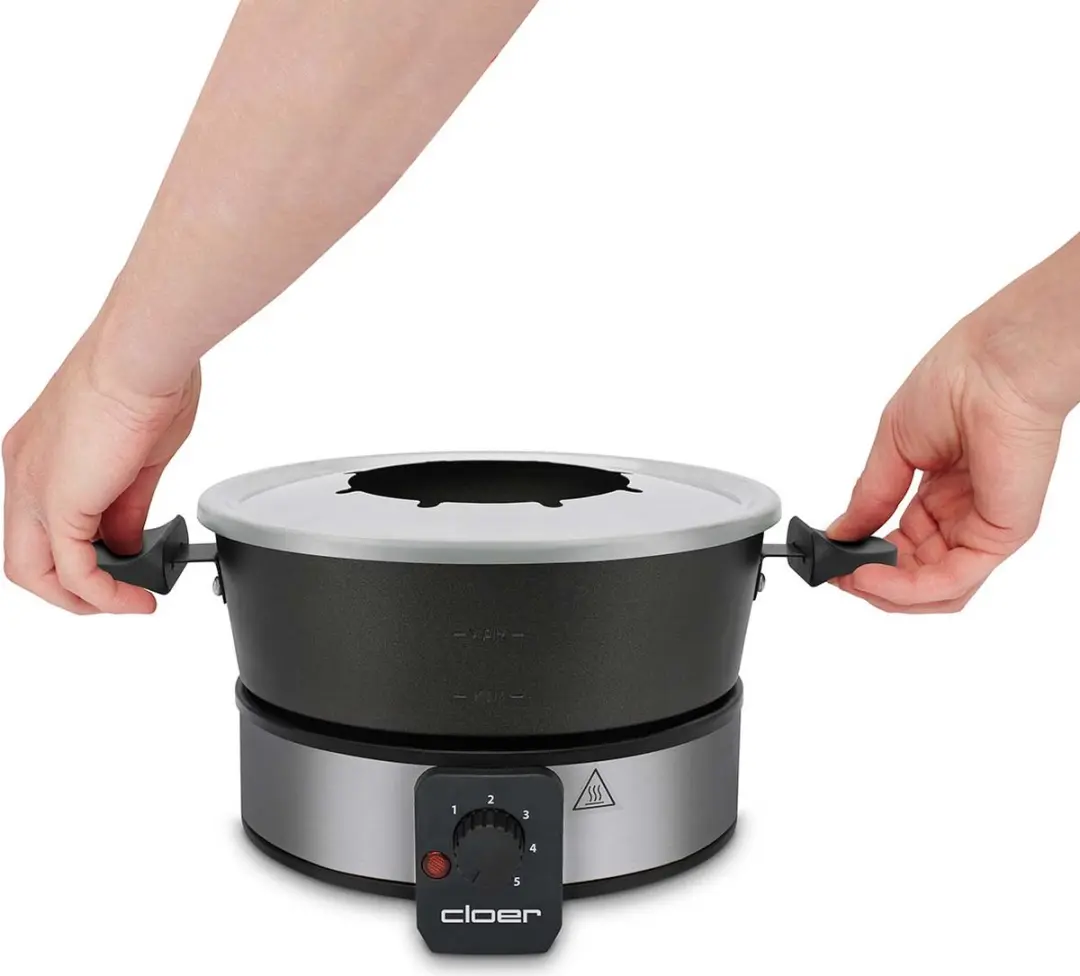 Cloer 6679 Elektrische Fondueset - 1000W - 6 Personen - Zwart