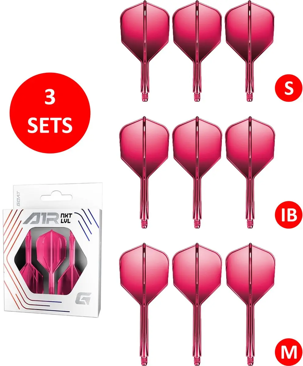 goat Air Neon Pink NO6 Dart Flights & Shafts