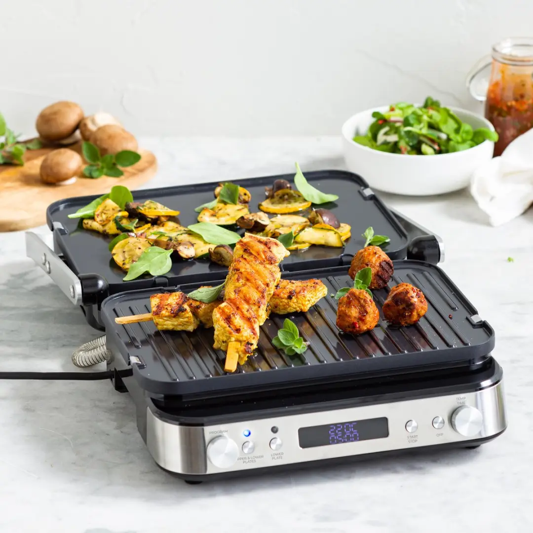 GreenPan Bistro Contactgrill 2000W - 2 Platen - Zilver - afbeelding 6 van 6