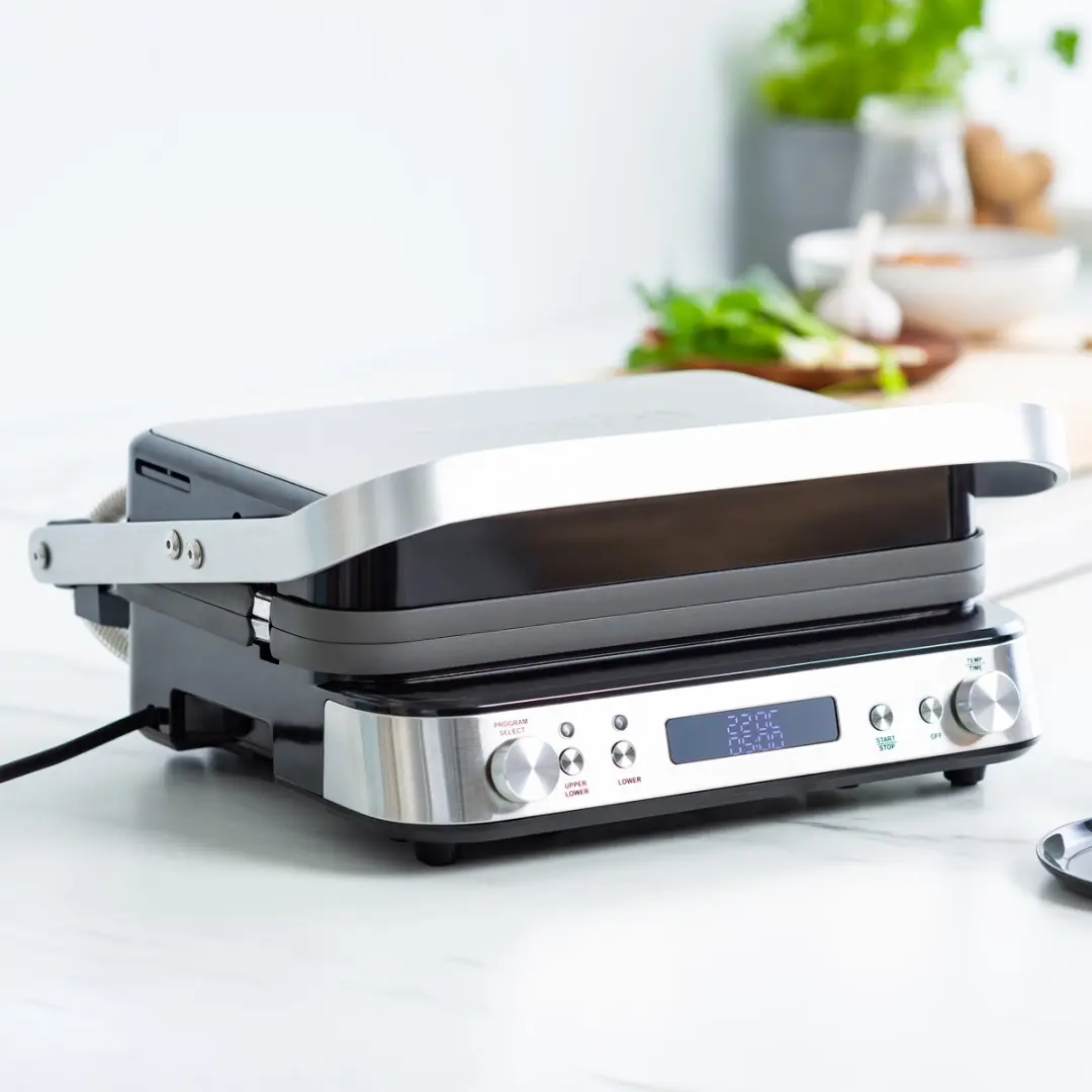 GreenPan Bistro Contactgrill 2000W - 2 Platen - Zilver