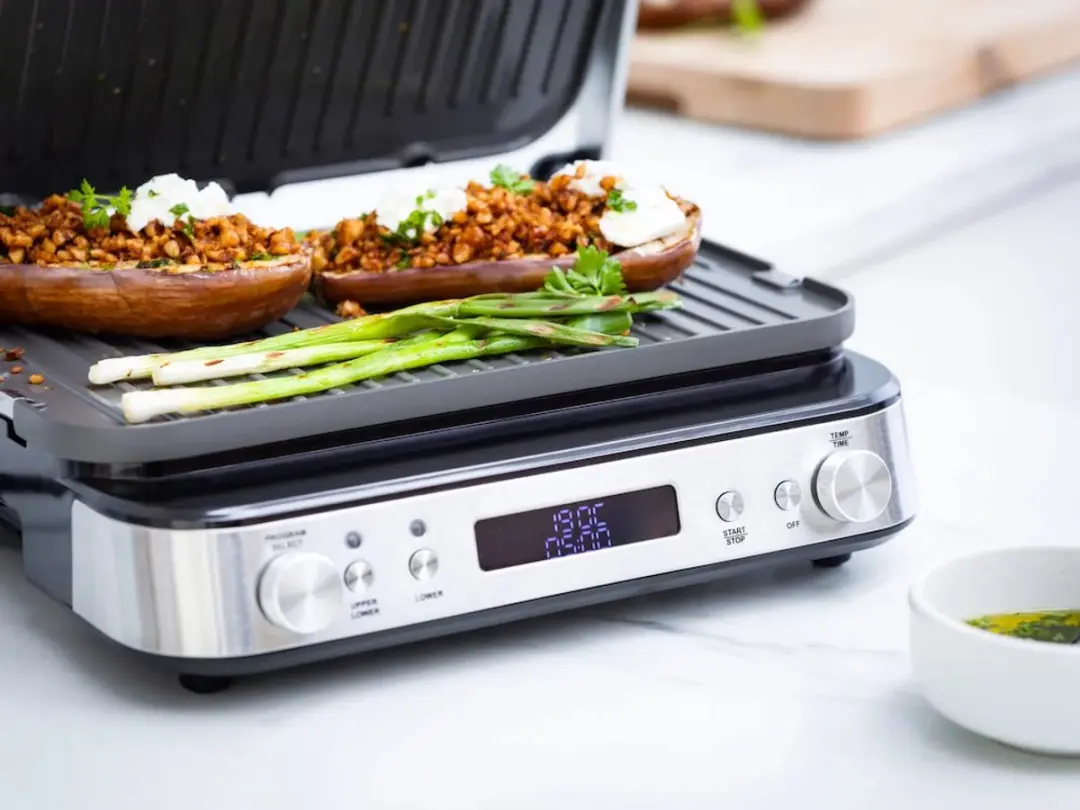 GreenPan Bistro Contactgrill 2000W - 2 Platen - Zilver