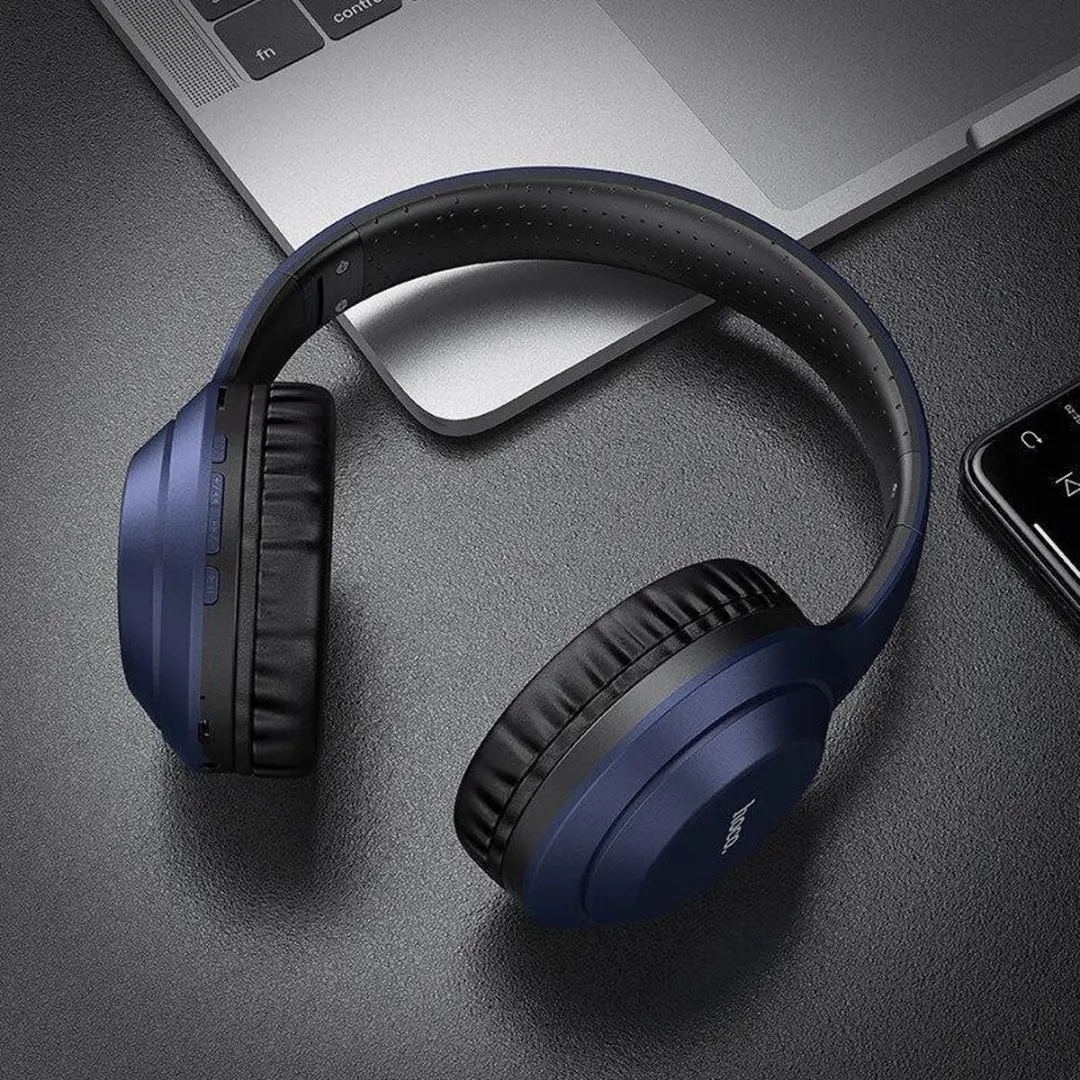 Hoco W30 Draadloze On-Ear Koptelefoon - Blauw