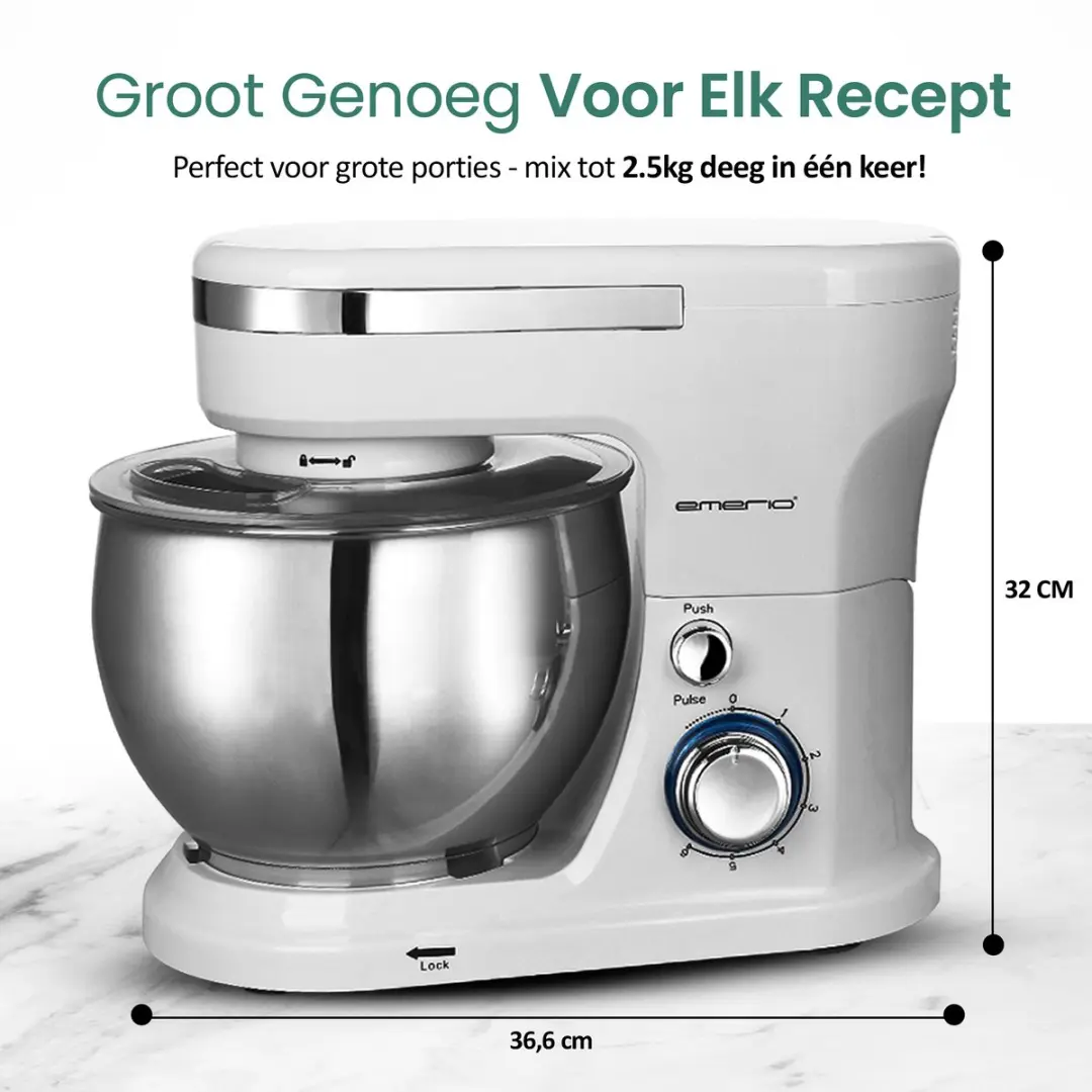 Emerio KM-123117 Keukenmachine 1000W - Wit