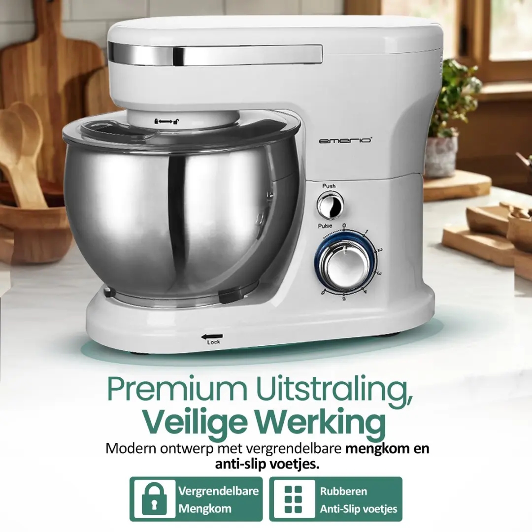 Emerio KM-123117 Keukenmachine 1000W - Wit