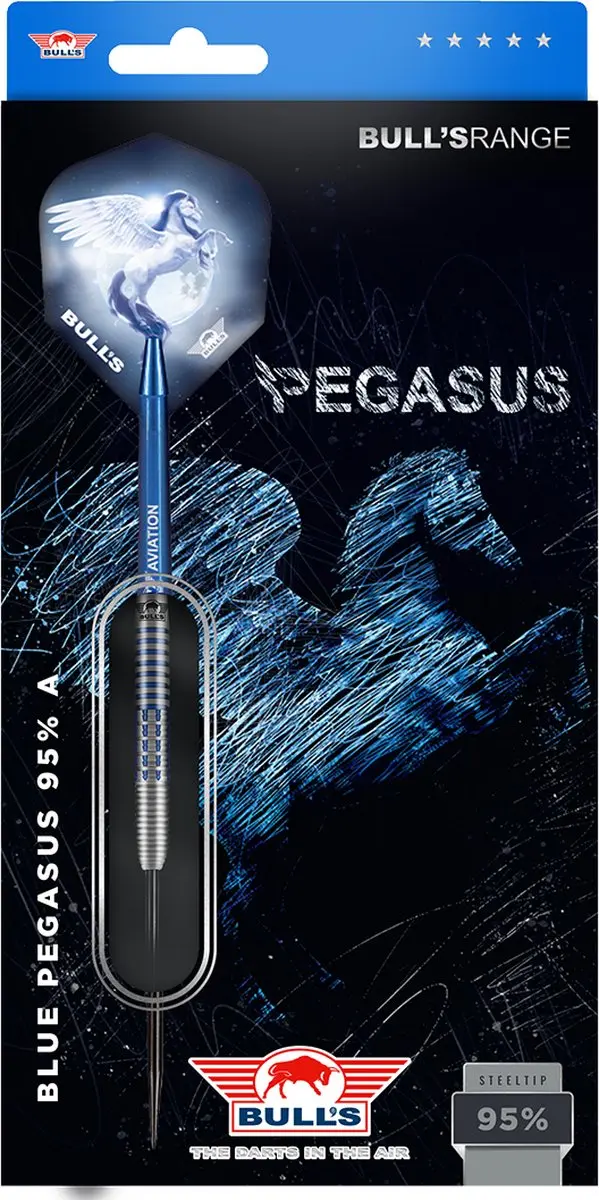 Bull's Blue Pegasus A Dartpijlen 22g - 3 Stuks