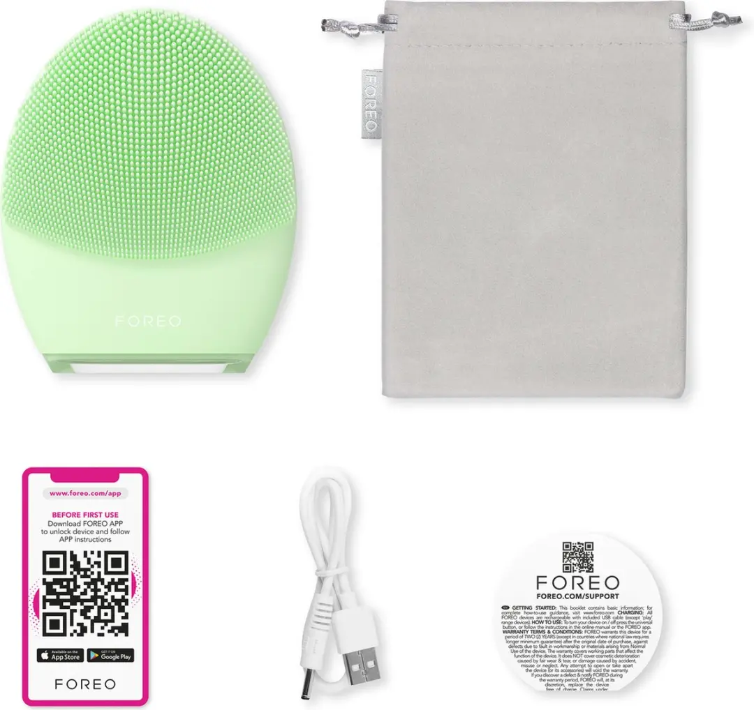 FOREO LUNA 4 Gezichtsreiniger & Massageapparaat - 16 Snelheden - Pistache