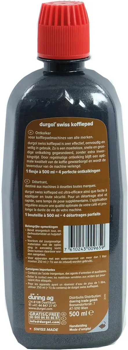 Durgol Koffiemachineontkalker 500ml - o.a. alle merken