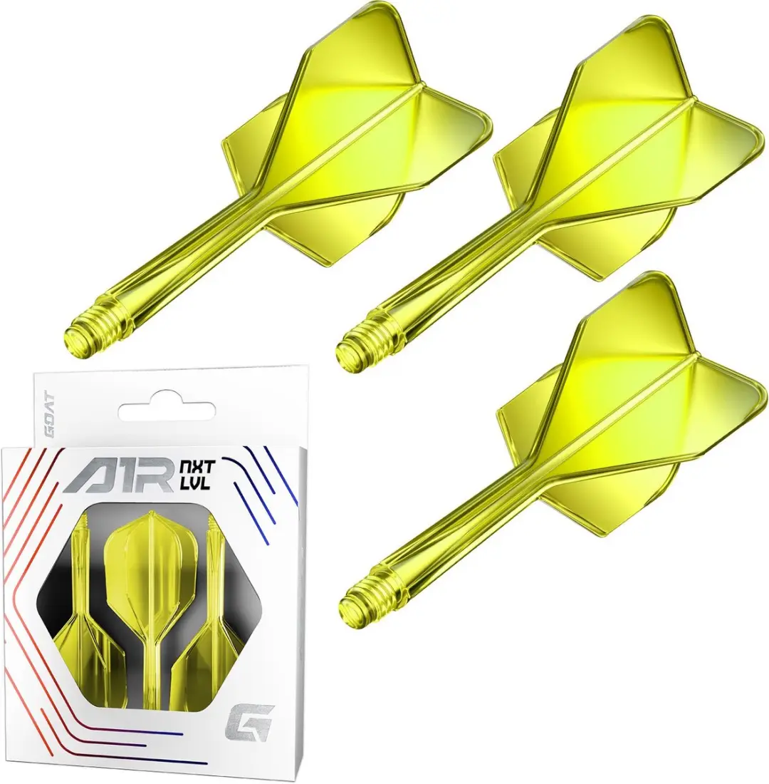 goat Air Neon Yellow NO6 Dart Flights - 3 Stuks - afbeelding 6 van 6