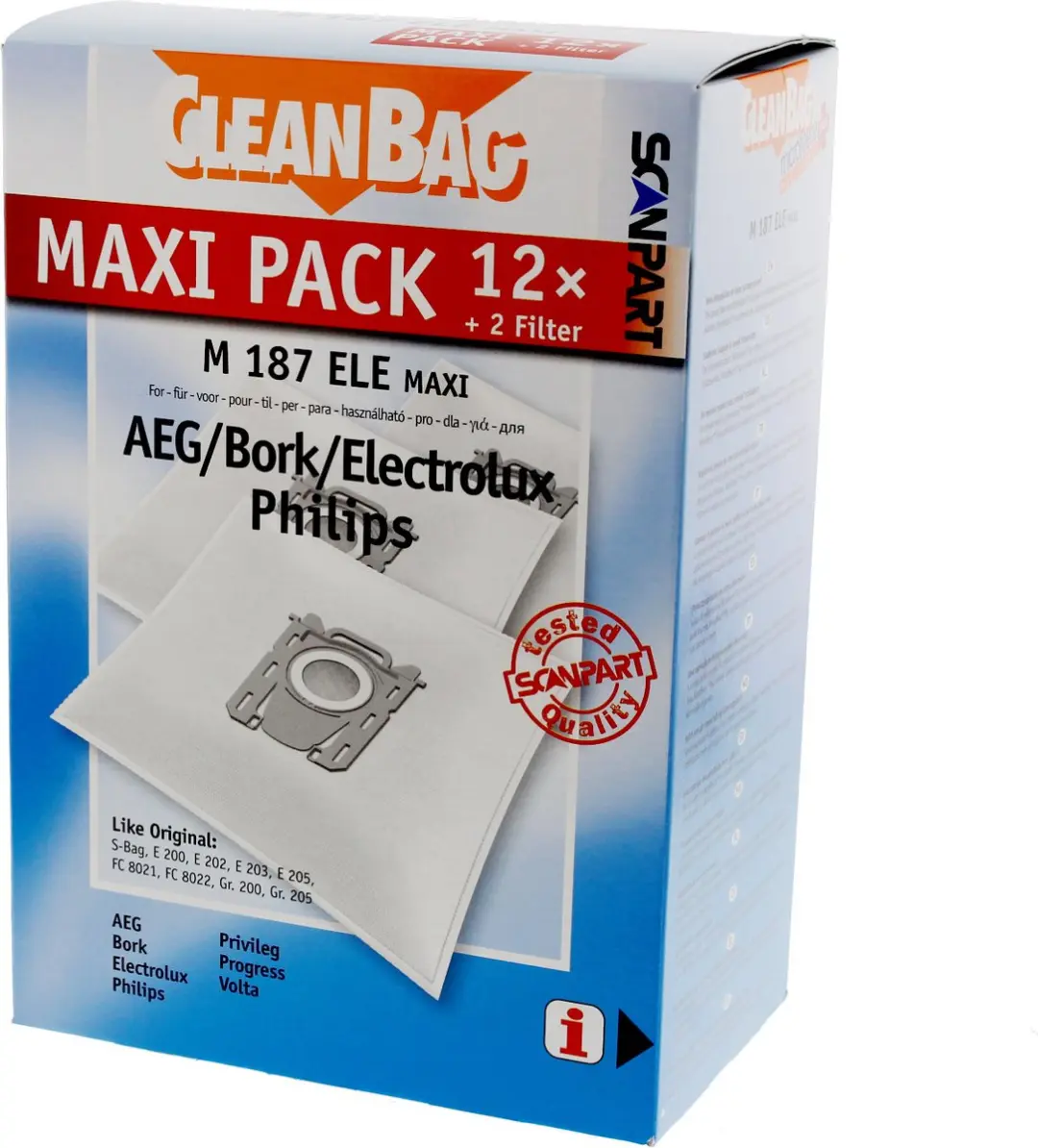 Cleanbag M187 ELE MAXI Stofzuigerzakken