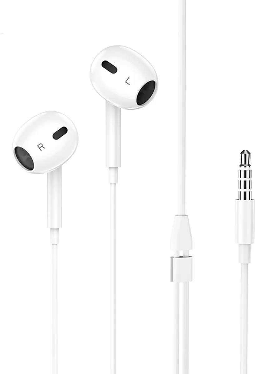 Hoco Oortjes met Draad 3,5mm Jack - Wit