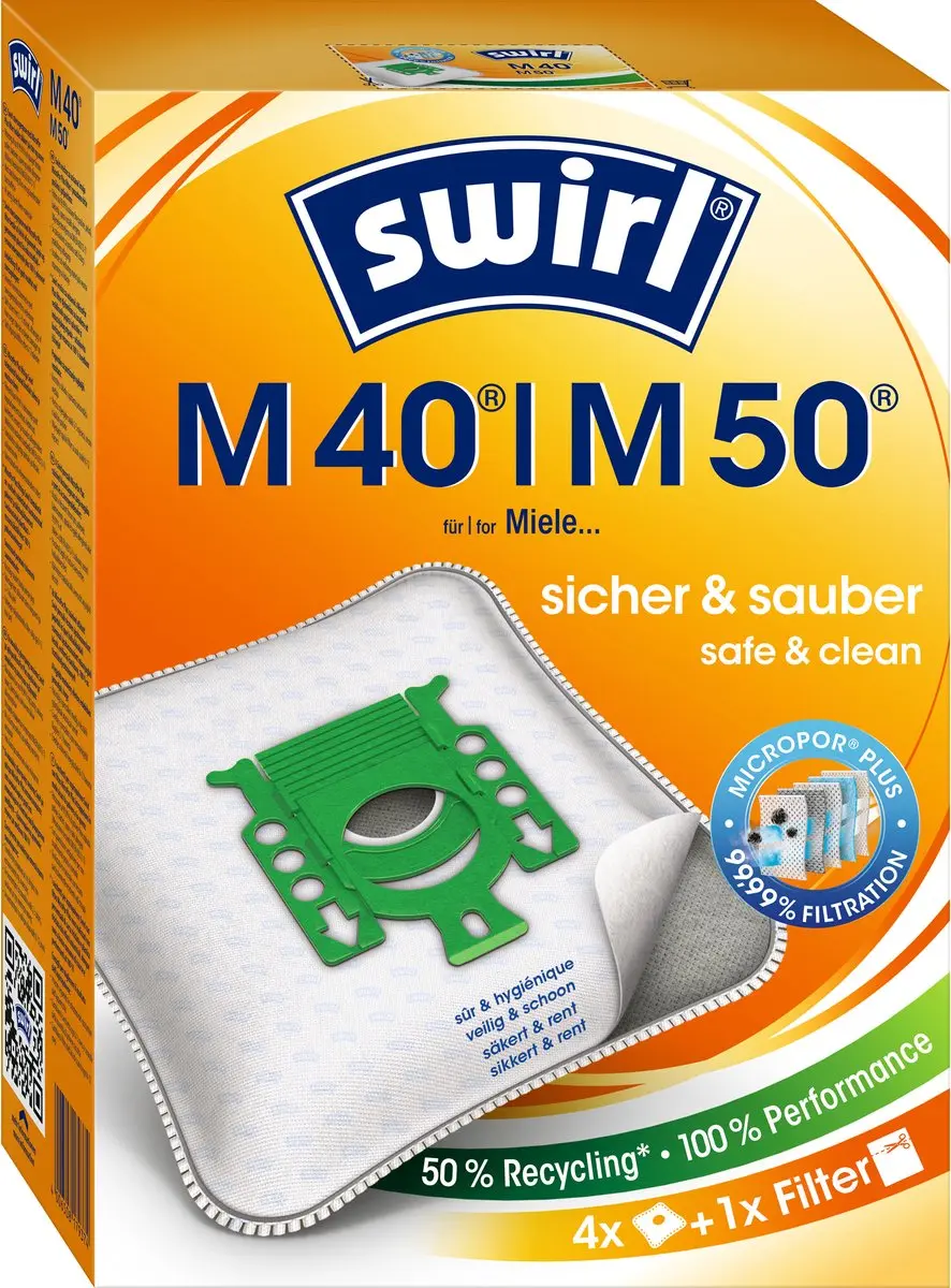 Swirl Stofzuigerzakken M40/M50