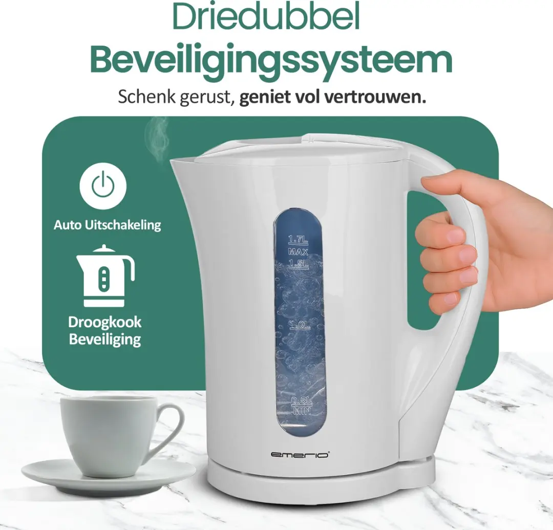 Emerio Waterkoker WK-123483.1 2200W - 1.7L - Wit