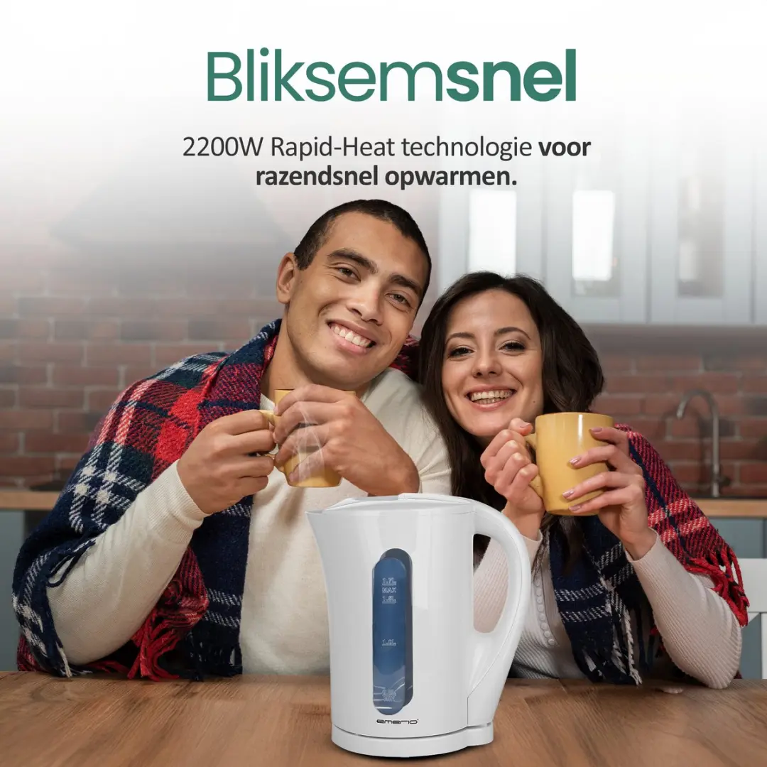 Emerio Waterkoker WK-123483.1 2200W - 1.7L - Wit