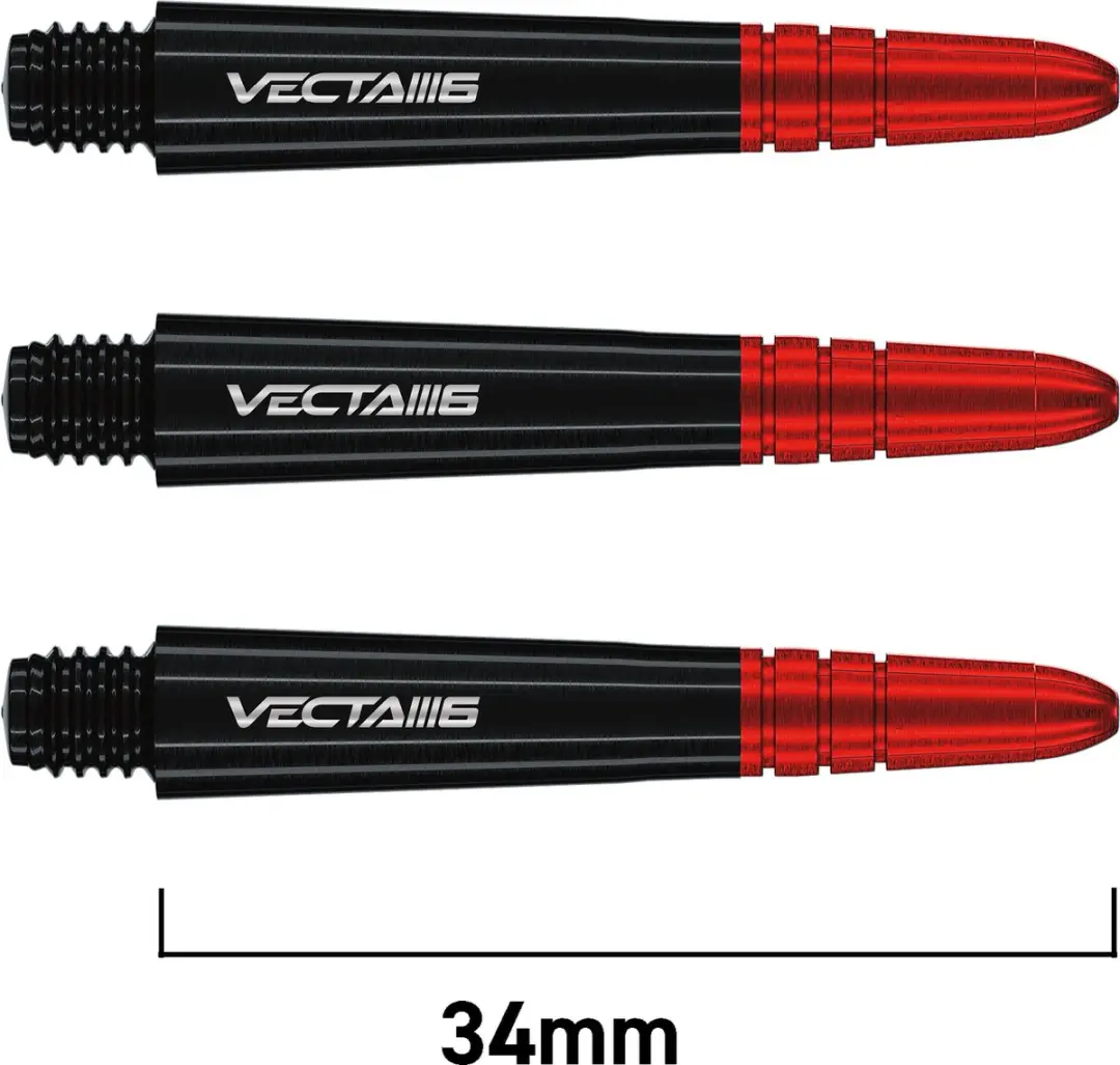 Winmau Vecta Blade 6 Dart Shafts 3 Stuks - Zwart