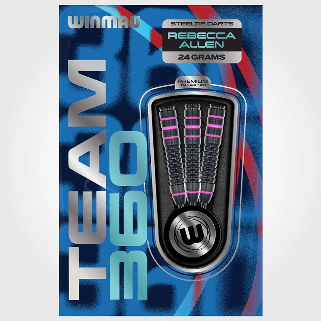 Winmau Team 360 Rebecca Allen Dartpijlen - 3 Stuks - Zwart/Rose