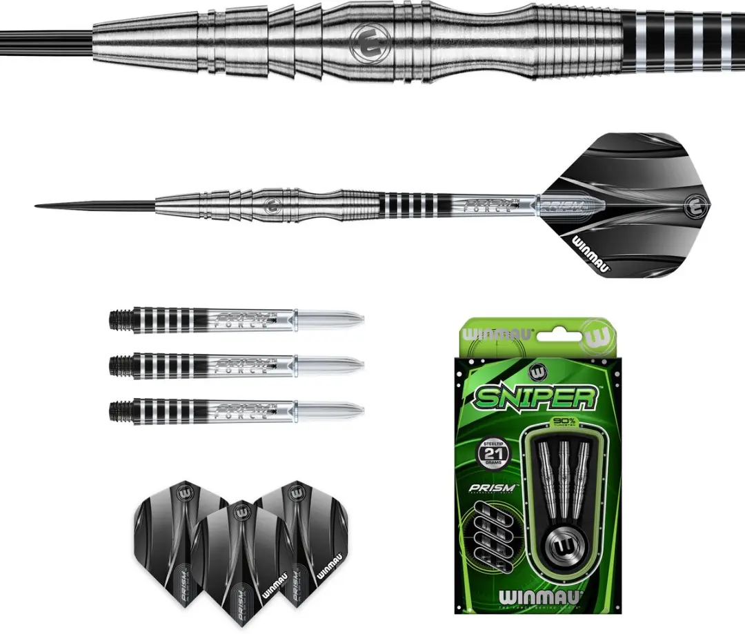 Winmau Sniper V3 Dartpijlen 3 Stuks - Zilver/Zwart - afbeelding 6 van 6