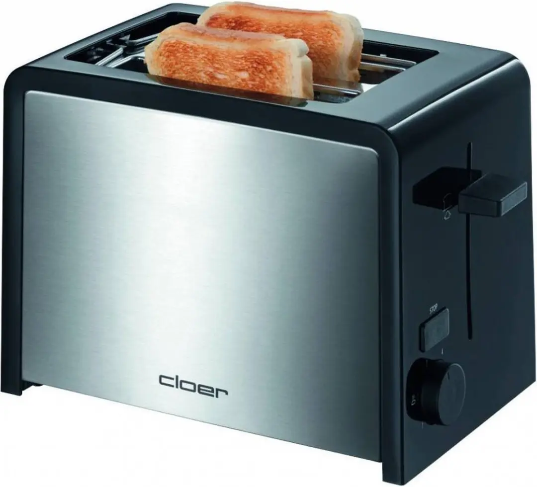 Cloer 3210 Broodrooster 2 Stuks - 825W - Zwart